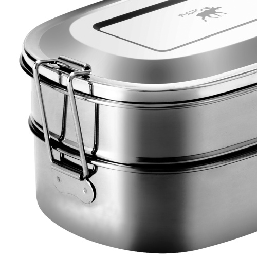 Pulito 2-in-1 food box in stainless steel