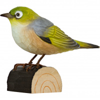 Wildlife Garden wood-carved bird - spectacled bird