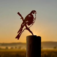 Metalbird Vogel aus Cortenstahl - schwarzes Glente